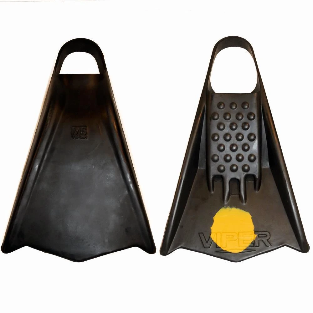 Mike Stewart Viper Bodyboard Fins - Black/ Yellow Dot - Stiff Flex 3 Mike Stewart Viper Bodyboard Fins - Black/ Yellow Dot - Stiff Flex