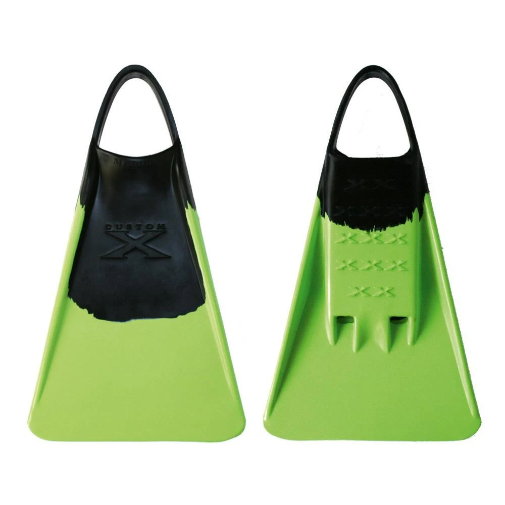 CUSTOM X FINS - BLACK/ LIME 3 CUSTOM X FINS - BLACK/ LIME