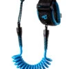 CREATURES OF LEISURE Reliance Coiled Wrist Leash - Cyan / Black 1 CREATURES OF LEISURE Reliance Coiled Wrist Leash - Cyan / Black -SurfFlex Shop 639507