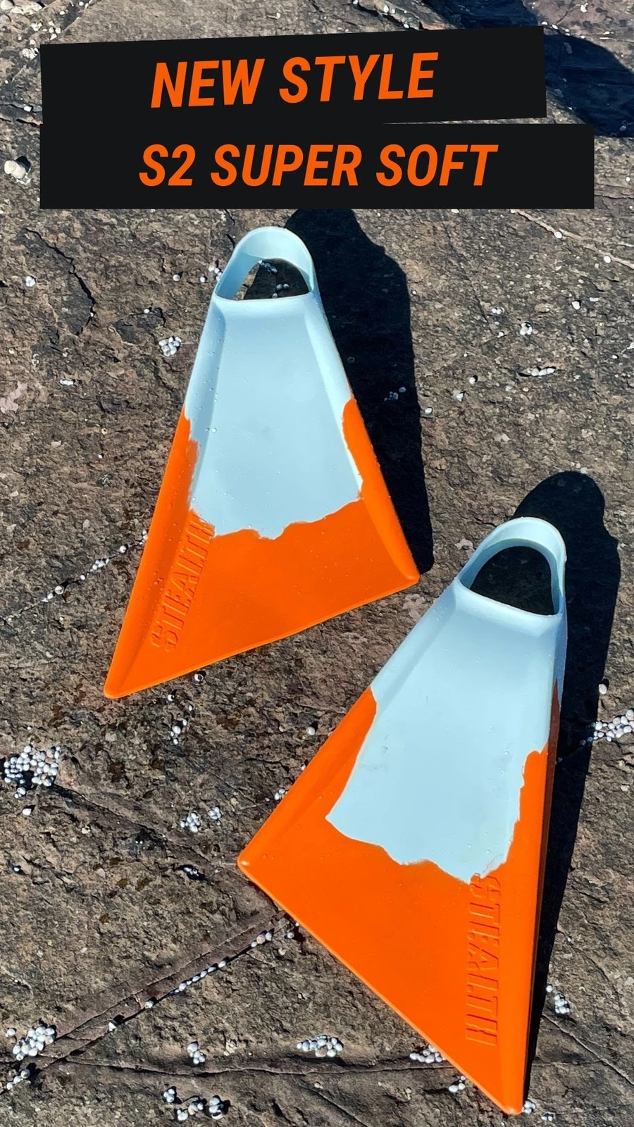 STEALTH S2 FINS - Soft Flex Turquoise// Papaya 5 STEALTH S2 FINS - Soft Flex Turquoise// Papaya - Image 3