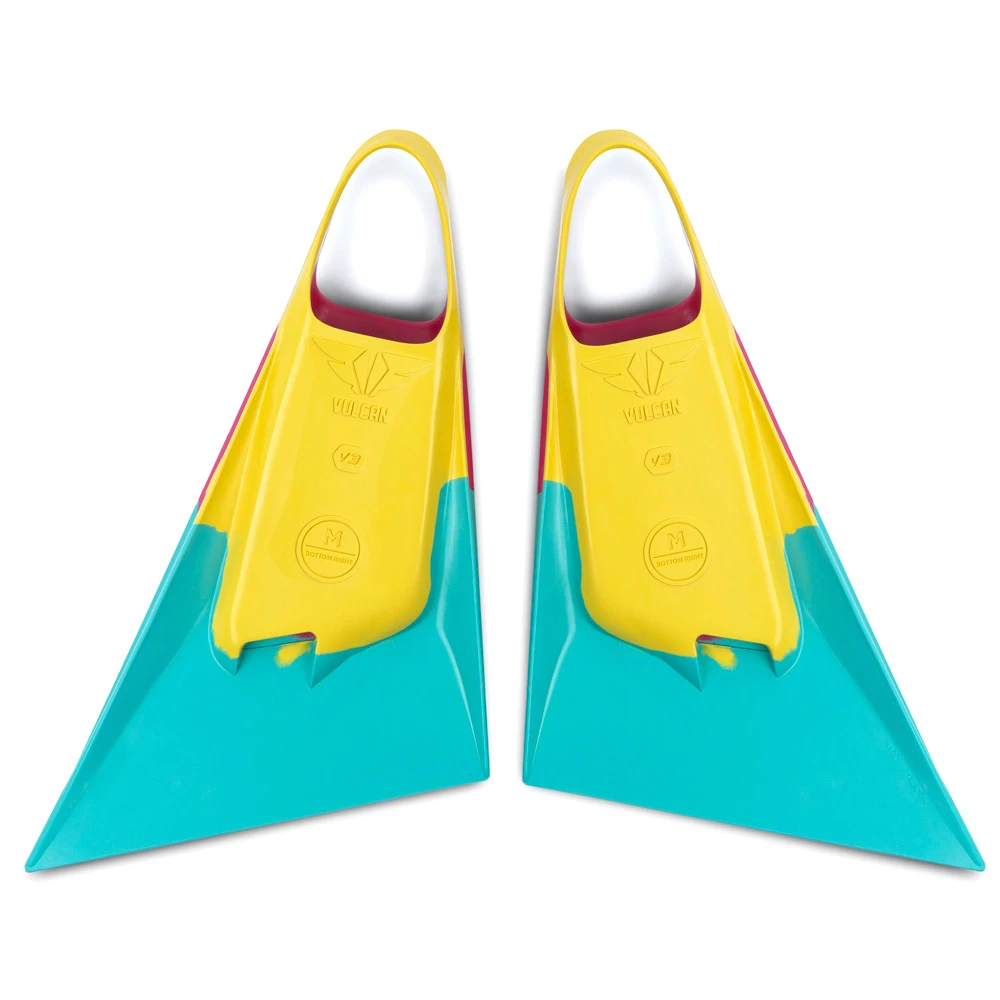 VULCAN V3 FINS - PLC Retro Model - Pink // Aqua// Yellow 5 VULCAN V3 FINS - PLC Retro Model - Pink // Aqua// Yellow - Image 3