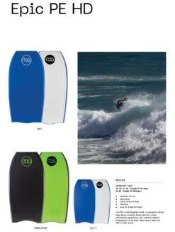 HB Bodyboards Epic Bat Tail PE Core - 2022/23 Model -SurfFlex Shop 643591 1