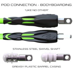 POD Connection Superior Prone Bicep Leash - Black - Extra Large -SurfFlex Shop 643971 4