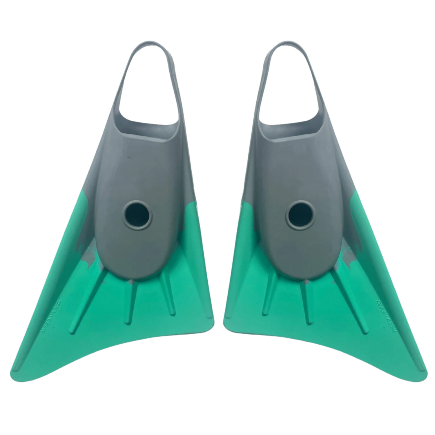 STEALTH S1 Classic Super Soft Fins - Grey/ Green 4 STEALTH S1 Classic Super Soft Fins - Grey/ Green - Image 2
