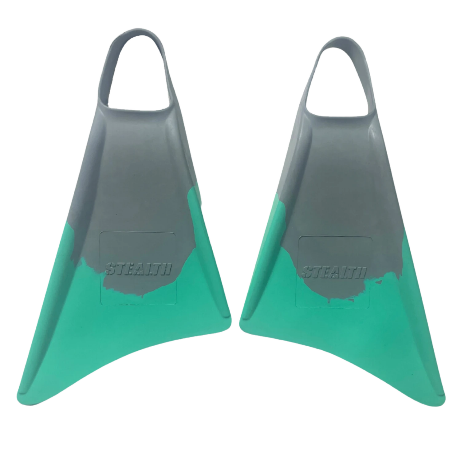 STEALTH S1 Classic Super Soft Fins - Grey/ Green 3 STEALTH S1 Classic Super Soft Fins - Grey/ Green