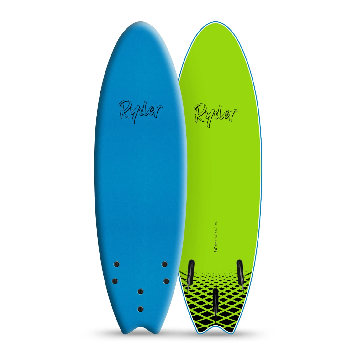 RYDER SOFT SURFBOARD - Fish Series 6'6' Thruster 3 RYDER SOFT SURFBOARD - Fish Series 6'6' Thruster
