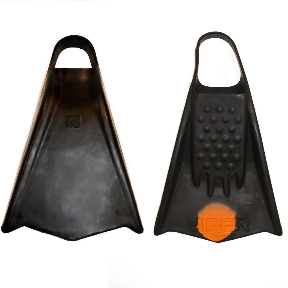 Mike Stewart Viper Bodyboard Fins - Black/ Orange Dot - Soft Flex 3 Mike Stewart Viper Bodyboard Fins - Black/ Orange Dot - Soft Flex