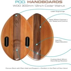 POD Handboards - Woo 12' Cedar & Walnut Handplane -SurfFlex Shop 9386655 8