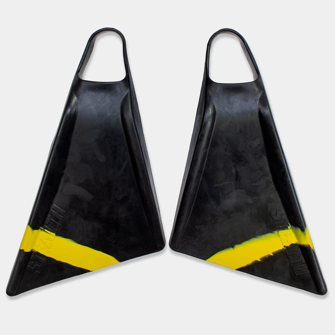 STEALTH S2 Pinnacle FINS - Black / Yellow Stripe 3 STEALTH S2 Pinnacle FINS - Black / Yellow Stripe